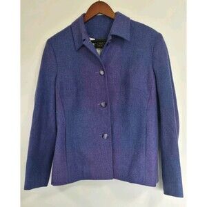 Triona Blazer Womens 12 Jacket Purple Donegal Tweed Wool Tie Dye Ireland Career